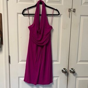 The Limited Fuchsia Backless Halter Dress